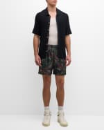 Image 5 of 6: John Elliott Men's Floral Mesh Practice Shorts