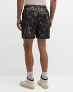 Image 3 of 6: John Elliott Men's Floral Mesh Practice Shorts