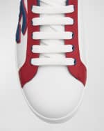 Image 4 of 6: Dolce&Gabbana Men's Portofino Leather Low-Top Sneakers