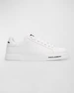 Image 1 of 6: Dolce&Gabbana Men's Portofino Low-Top Leather Sneakers
