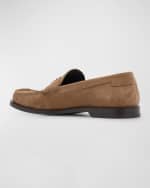 Image 3 of 6: Dolce&Gabbana Men's City Suede Penny Loafers