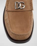 Image 4 of 6: Dolce&Gabbana Men's City Suede Penny Loafers