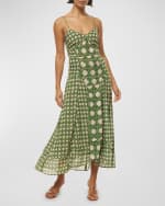 Image 1 of 4: MISA Los Angeles Mila Scoop-Neck Geo-Print Midi Dress