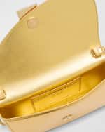 Image 5 of 6: Ferragamo Fiamma Metallic Leather Shoulder Bag