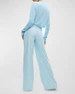 Image 3 of 5: Alice + Olivia Eric Low-Rise Wide-Leg Pants