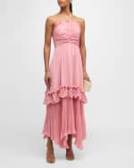 Image 5 of 6: Ramy Brook Dulce Tiered Halter Maxi Dress