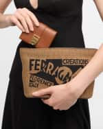 Image 2 of 4: Ferragamo Hug Compact Leather Wallet