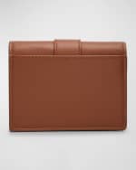 Image 4 of 4: Ferragamo Hug Compact Leather Wallet