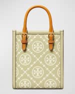 Image 4 of 5: Tory Burch Mini T Monogram North-South Tote Bag