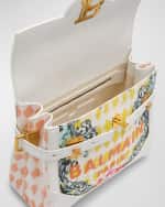 Image 5 of 6: Balmain BBuzz 23 Top-Handle Bag in Canvas with Leather Handle
