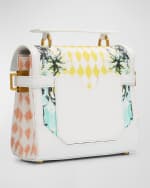 Image 4 of 6: Balmain BBuzz 23 Top-Handle Bag in Canvas with Leather Handle