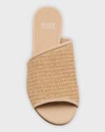 Image 5 of 5: Eileen Fisher Noko Raffia Flat Summer Sandals