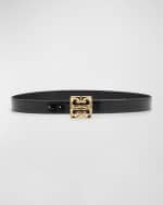 Image 1 of 4: Givenchy 4G Baroque Reversible Croc-Embossed & Smooth Leather Belt