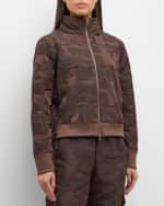 Image 2 of 6: Blanc Noir Violette Camo Bomber Jacket