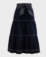 Image 1 of 6: Veronica Beard Armida Midi Skirt