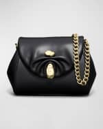 Image 1 of 6: Alexis Bittar Ruched Pillow Leather Shoulder Bag
