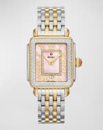 Image 1 of 5: MICHELE Deco Madison Two Tone Watch, Peony