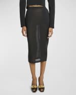 Image 2 of 6: ALAIA Sulpt Sheer Skirt