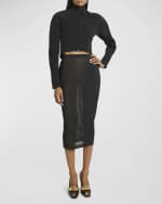 Image 5 of 6: ALAIA Sulpt Sheer Skirt