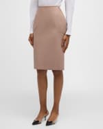 Image 2 of 6: ALAIA Contour Stitched Leather Pencil Skirt