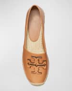 Image 3 of 3: Tory Burch Ines Leather Double T Espadrilles