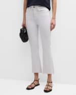 Image 2 of 6: FRAME Le Crop Mini Boot Raw Stagger Jeans