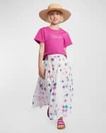 Image 5 of 5: Chloe Girl's Fusion-Printed Long Skirt, Size 4-5