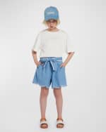 Image 5 of 5: Chloe Girl's Embroidered T-Shirt, Size 4-5