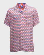 Image 1 of 5: ARRELS Men's Olympia Zagnoli Bubblegum Camp Shirt