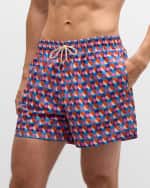 Image 4 of 5: ARRELS Men's Olimpia Zagnoli Bubblegum Swim Trunks