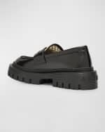 Image 3 of 6: Amiri Men's Jumbo Leather Penny Loafers