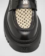 Image 4 of 6: Amiri Men's Jumbo Leather Penny Loafers