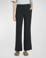 Image 2 of 6: THE ROW Gandal Mid-Rise Straight Leg Crepe Pants