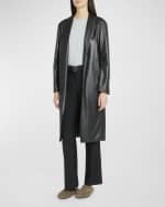 Image 5 of 6: THE ROW Gandal Mid-Rise Straight Leg Crepe Pants