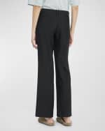 Image 4 of 6: THE ROW Gandal Mid-Rise Straight Leg Crepe Pants