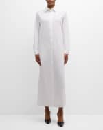 Image 2 of 6: THE ROW Izumi Long-Sleeve Maxi Shirtdress