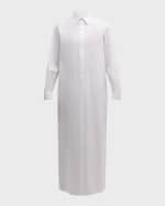 Image 1 of 6: THE ROW Izumi Long-Sleeve Maxi Shirtdress