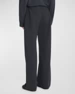 Image 4 of 6: THE ROW Jugi Mid-Rise Wide-Leg Pull-On Pants