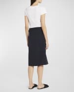 Image 3 of 6: THE ROW Lulli Pencil Midi Wrap Skirt