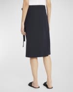 Image 4 of 6: THE ROW Lulli Pencil Midi Wrap Skirt