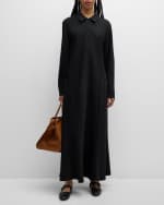 Image 2 of 6: THE ROW Myra Long-Sleeve Maxi Shirtdress