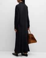 Image 3 of 6: THE ROW Myra Long-Sleeve Maxi Shirtdress