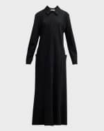 Image 1 of 6: THE ROW Myra Long-Sleeve Maxi Shirtdress