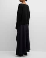 Image 3 of 6: THE ROW Osiride Draped Wrap Maxi Skirt