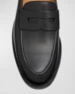 Image 4 of 6: Bally Men's Wekor Leather Penny Loafers