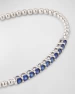 Image 4 of 5: Lisa Nik 18K White Gold Sapphire Stretch Bracelet
