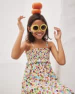 Image 3 of 4: Molo Girl's Chrystal Flower Petit Dress, Size 7-12