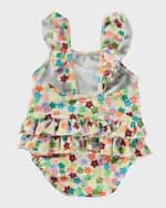 Image 3 of 3: Molo Girl's Nalani Floral One-Piece Swimsuit, Size 3M-3