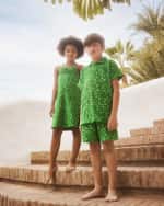 Image 2 of 4: Molo Girl's Charming Textured Dress, Size 7-14