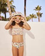 Image 2 of 5: Molo Girl's Nita Flower Petit Two-Piece Swimsuit, Size 3-6
